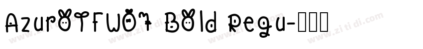 AzuroTFW07 Bold Regu字体转换